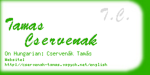 tamas cservenak business card